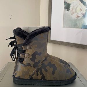 Camouflage Slip On Boots